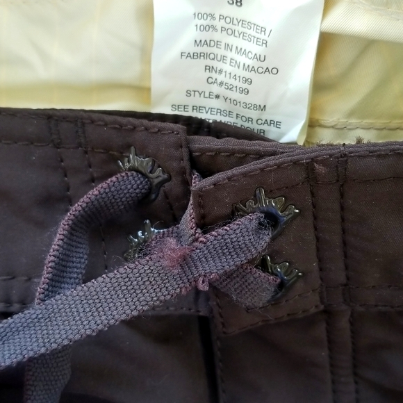 NWT QUICKSILVER brown beige yellow SWIM TRUNK Neofly men size 38 - Picture 10 of 17